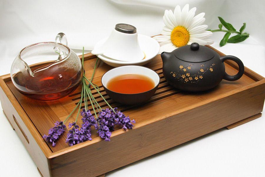 Tea accessories on a tray