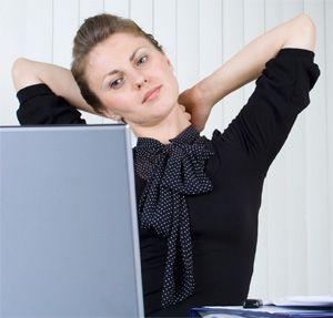 When working at a computer, my neck becomes numb