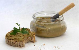 Chicken paste in a glass jar