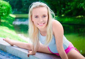 The girl sat on the twine