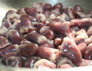 Raw Chicken Hearts