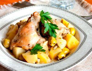 Braised rabbit with potatoes