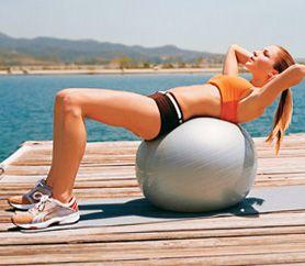 Fitball exercises on the press