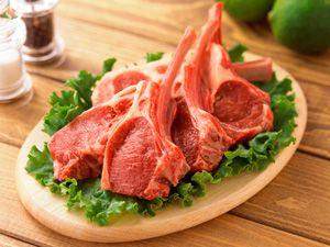 Raw lamb ribs