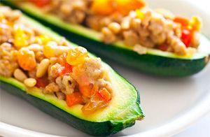 Zucchini stuffed with meat