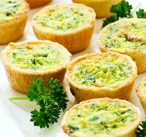 Cod liver salad in tartlets