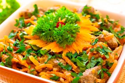 Liver Salad with Carrots