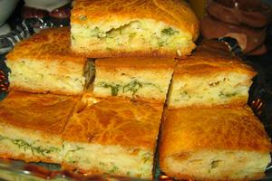 Lazy slice pie with batter