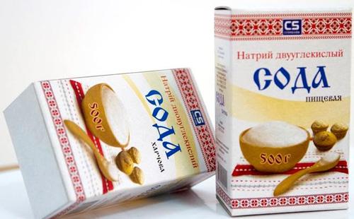 Baking soda in cardboard packs