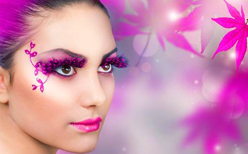 Cilia and falling pink leaves