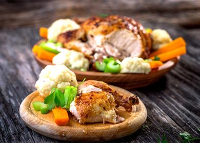 Baked chicken with vegetables