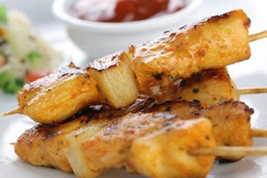 Skewered Chicken with Pineapple