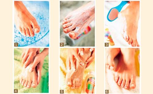 Euro pedicure in 6 steps