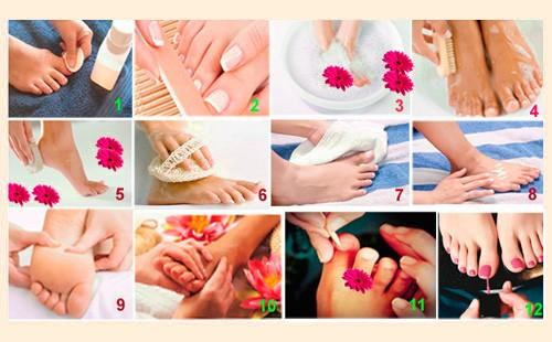 Step-by-step spa pedicure at home