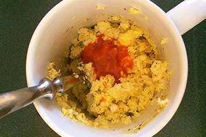 Mexican omelet in a mug