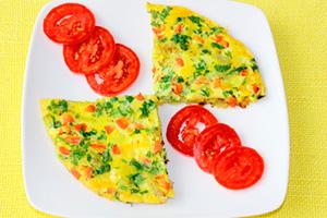 Omelet with vegetables