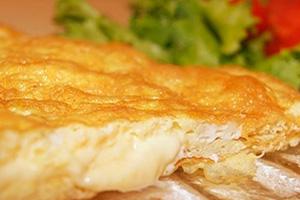 Omelet with flour and milk