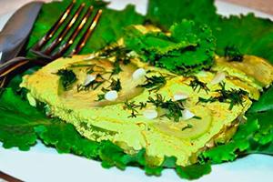 Recipe with zucchini, garlic and herbs