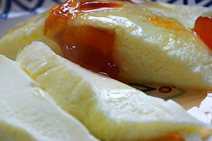 Sweet omelet with jam