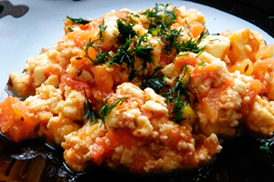 Vegetarian seasoning omelette