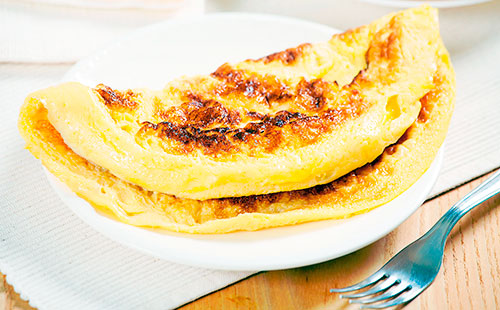 Omelet on a plate