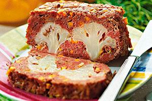 Cauliflower casserole with minced meat