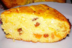 Curd casserole with raisins