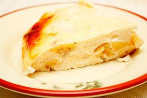 Curd casserole with bananas
