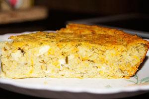 Curd casserole with potatoes