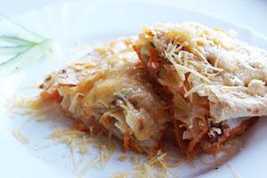 Cheese casserole with lavash potatoes