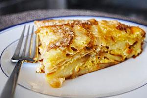 Potato pie with onions