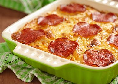 Potato casserole with sausage