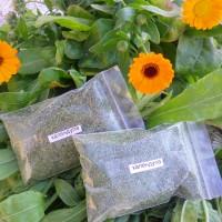 Calendula in plastic bags