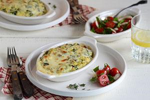 Spinach dumpling casserole