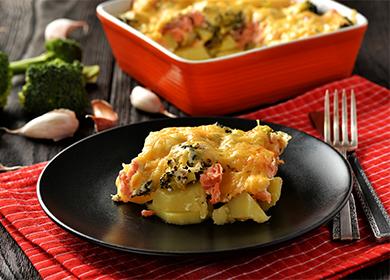 Fish casserole with potatoes