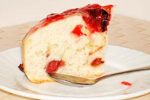 Slice of Charlotte with Strawberries