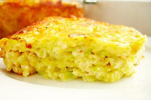 Zucchini, cheese and green onion casserole