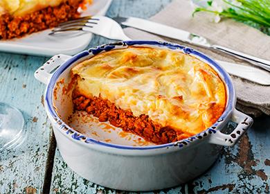 Potato casserole with minced meat