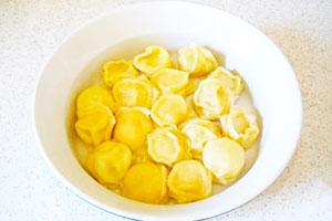 Dumplings in a plate