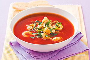 Borsch with dumplings