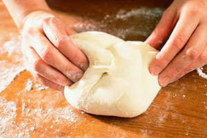 Mineral water dough on sour cream