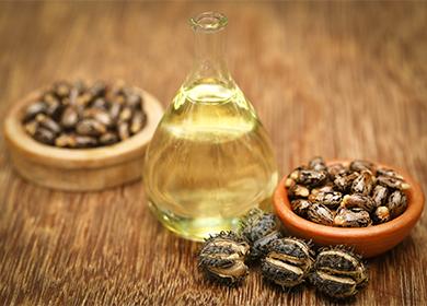 Castor oil in a bottle