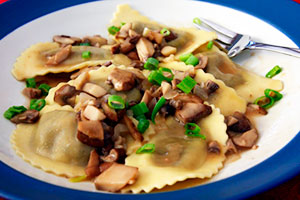 Dumplings with mushrooms and potatoes