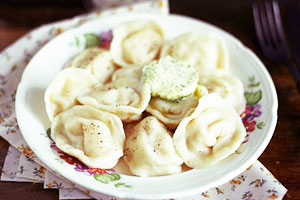 Dumplings with mushrooms and potatoes