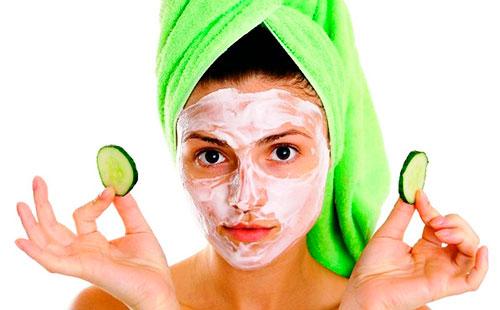 Mask with kefir and cucumber