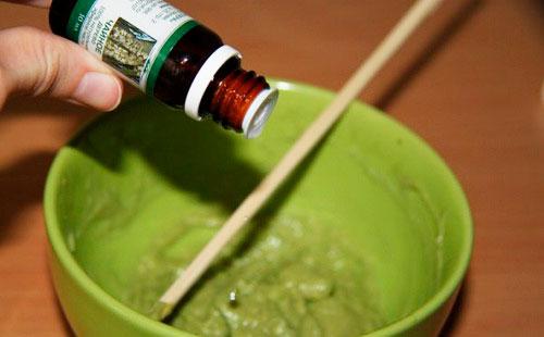 Camphor oil in a bowl