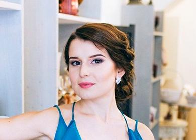 Ksenia Drozhina in an evening dress