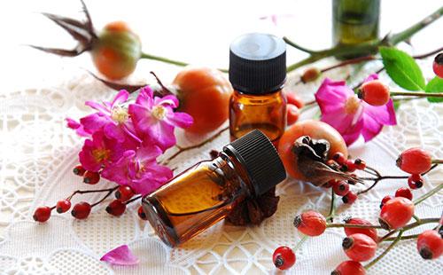 Two bottles of essential oil