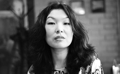 Black and white shot of a beautiful woman