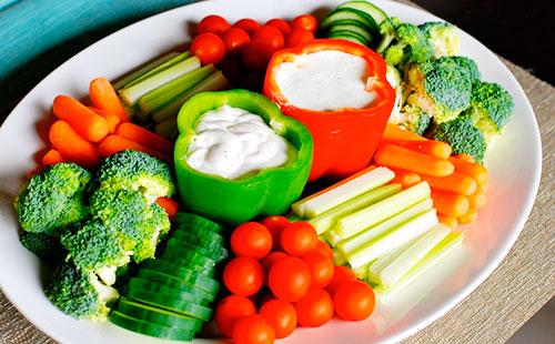 Bell pepper. kohlrabi, tomatoes